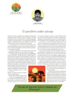 Read more about the article ARTIGO DE OPINIÃO SOBRE A REGIÃO ANGOLANA DO OKAVANGO